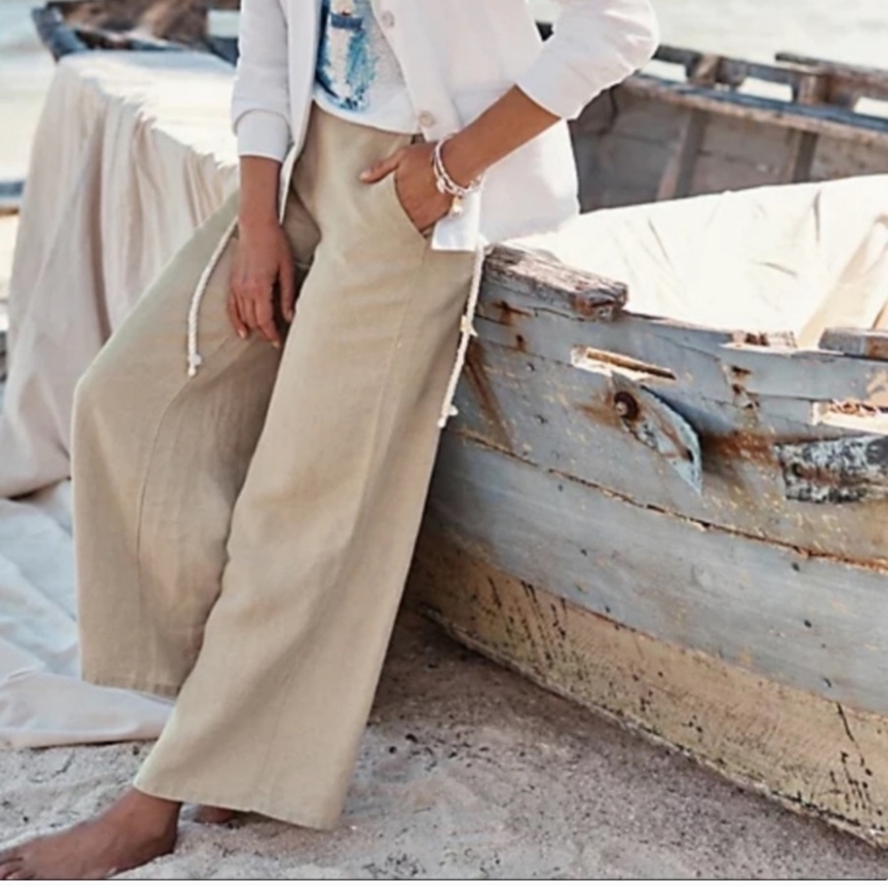 J. Jill Tan Wide Leg Pants